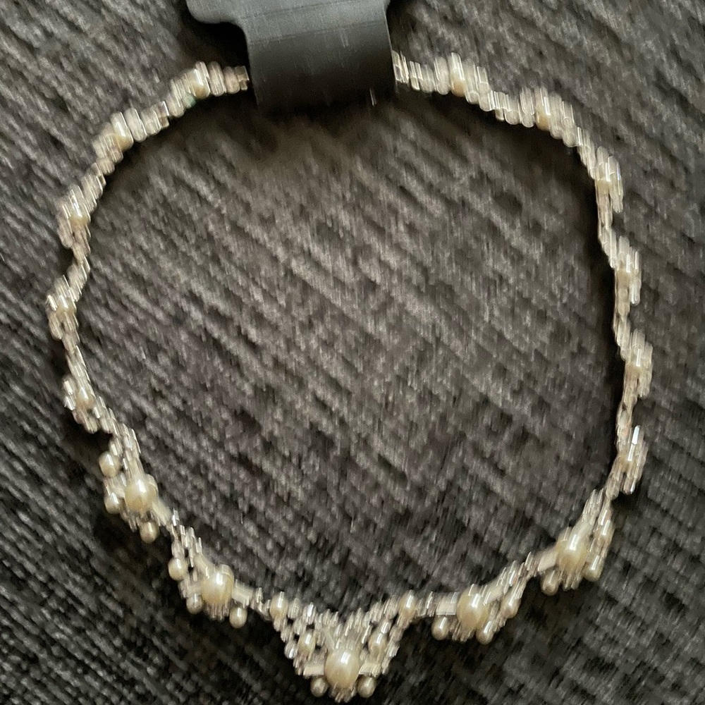 RSVP Pearl And Rhinestone Necklace